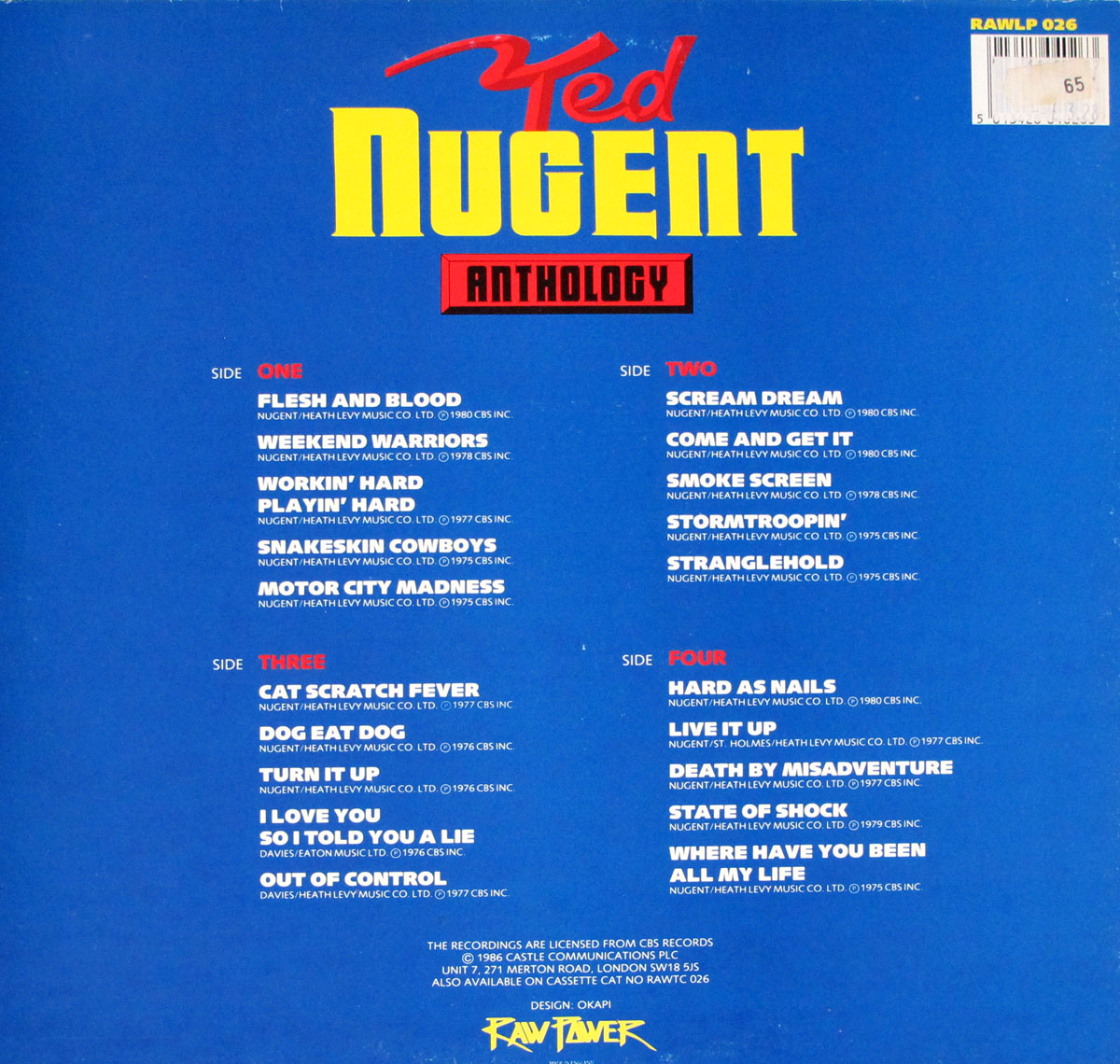 High Resolution Photos of ted nugent anthology orig uk 